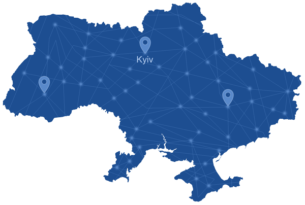 Карта Украины Delengine